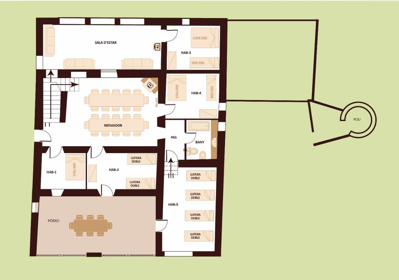 Masia Para Grupos Con Piscina Privada28 Pax Cabanelles المظهر الخارجي الصورة